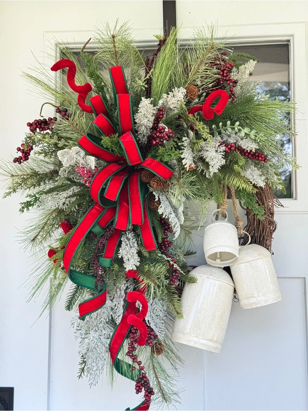 Elegant White & Gold Bell Winter Wreath